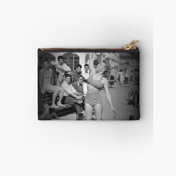 Item preview, Outlifting the Boys – Vintage 1940s Strongwoman Poster designed and sold by TeeKid.