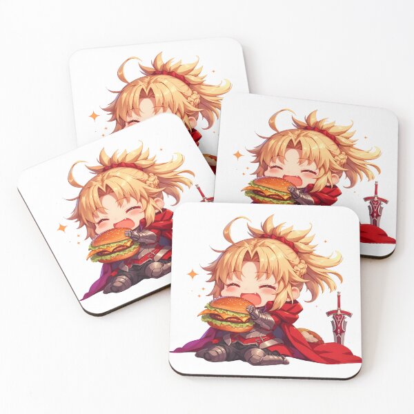 Item preview, Mordred Fate Grand Order Chibi Burger Bite designed and sold by earlobejerk.