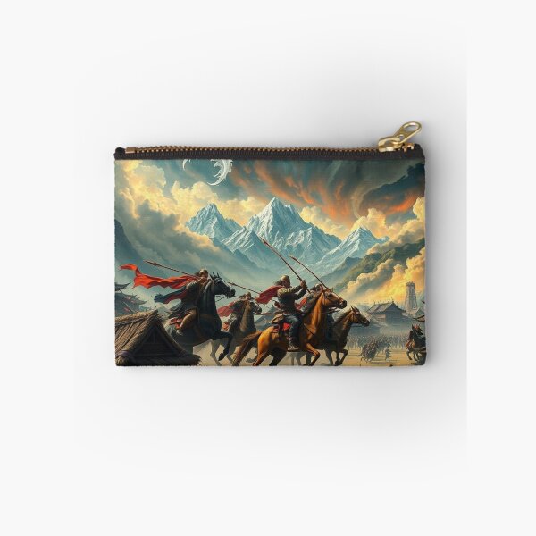 Item preview, Epic Mongol Warriors Charging Into Battle - Dramatic Fantasy Art designed and sold by EllDAV777.