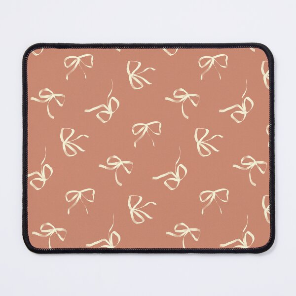 Item preview, White Dainty Bows Soft Peach Pink Aesthetic Romantic Pattern designed and sold by studiomamabara.