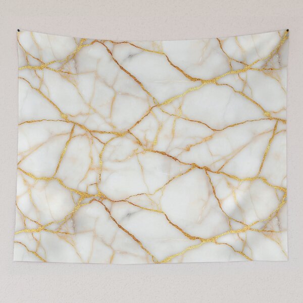 Item preview, Elegant White and Gold Marble Texture Pattern designed and sold by Athena2520.