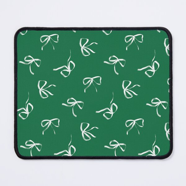 Item preview, White Ribbon Bows Sage Green Aesthetic Preppy Modern Pattern designed and sold by studiomamabara.