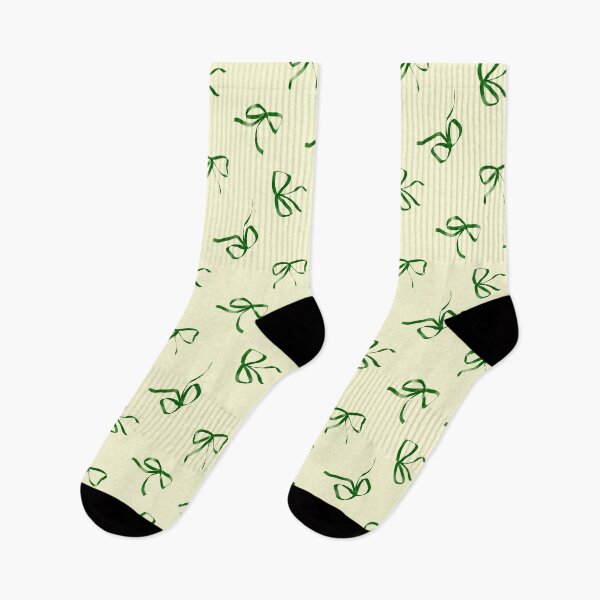 Item preview, Green Ribbon Bows Cream Vintage Cottagecore Aesthetic Pattern designed and sold by studiomamabara.
