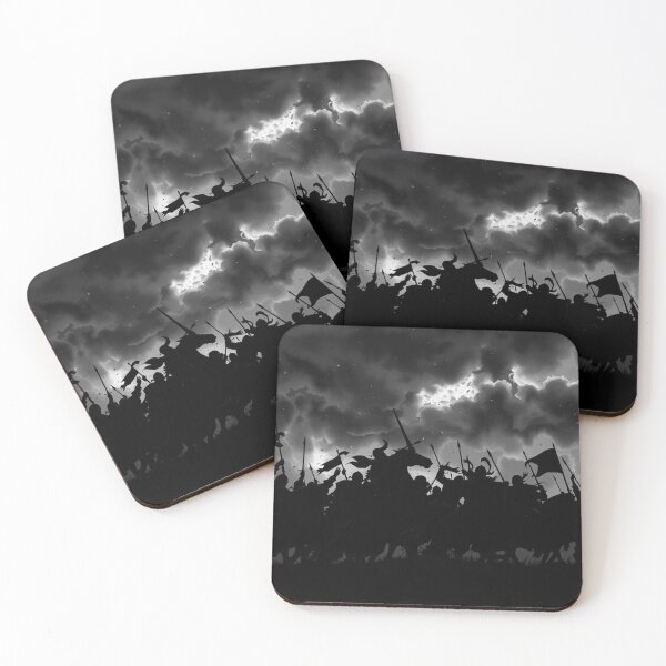 Item preview, Epic Viking Army Silhouette - Dark Fantasy Battle Scene designed and sold by EllDAV777.