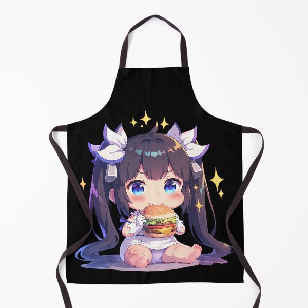 Item preview, Hestia DanMachi Chibi Burger Happiness designed and sold by earlobejerk.