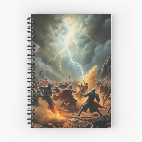 Item preview, Epic Fantasy Battle Warriors Lightning Storm Dark Art designed and sold by EllDAV777.