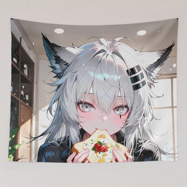 Item preview, Prelude Lappland Breakfast Delight Arknights Anime Girl Morning Kitchen designed and sold by 108Recordings.