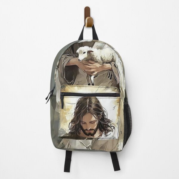 Item preview, Jesus the Good Shepherd with Lamb | Christian Spiritual Art Print | Modern Religious Illustration designed and sold by Jesus-istheway.
