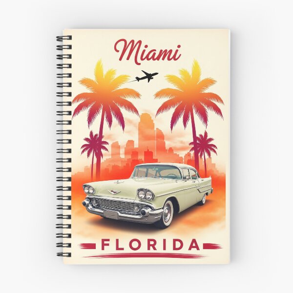Item preview, Vintage Miami Travel Illustration Retro Sunset Scene designed and sold by PixorStudio.