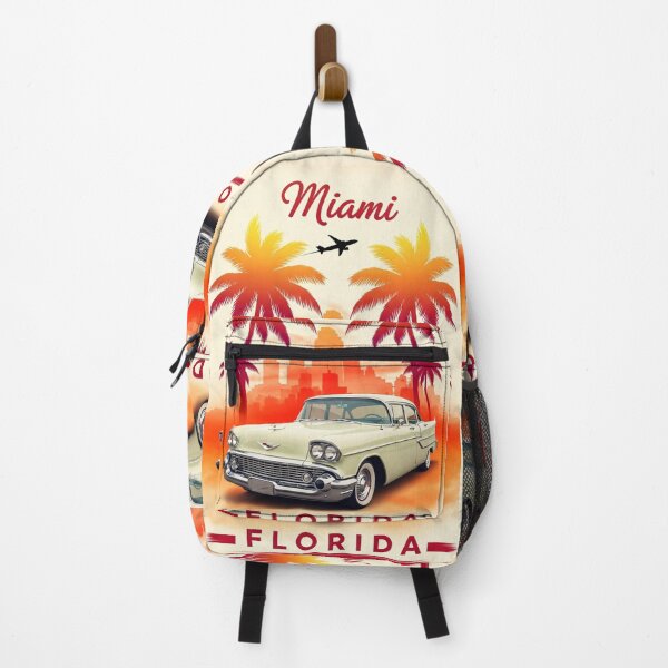 Item preview, Vintage Miami Travel Illustration Retro Sunset Scene designed and sold by PixorStudio.