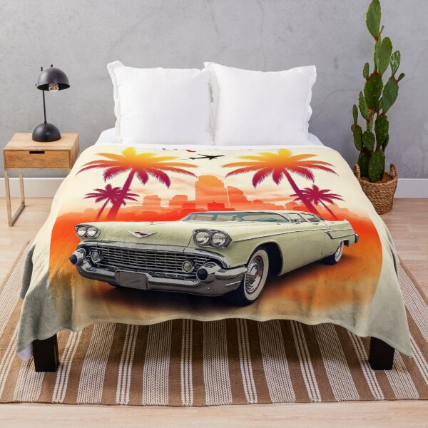 Item preview, Vintage Miami Travel Illustration Retro Sunset Scene designed and sold by PixorStudio.
