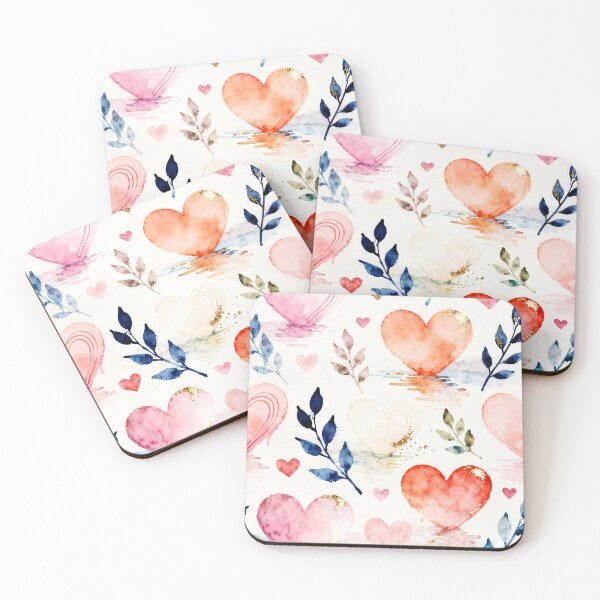 Item preview, Valentines Day Hearts Pattern designed and sold by soulfulpalette.