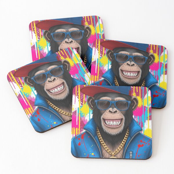 Item preview, Streetwear Chimpanzee Graffiti Urban Portrait Art designed and sold by PixorStudio.