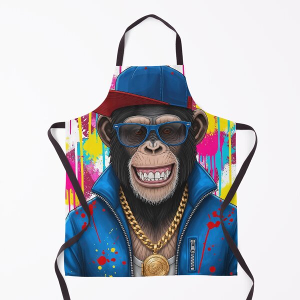 Item preview, Streetwear Chimpanzee Graffiti Urban Portrait Art designed and sold by PixorStudio.