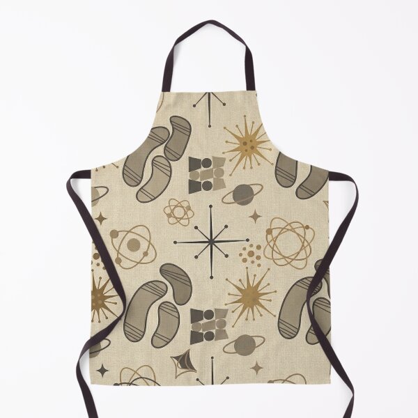 Item preview, Tan & Beige Earth Tone Atomic Age Pattern 1950s vibe Mid Century Modern designed and sold by CattlettArt.