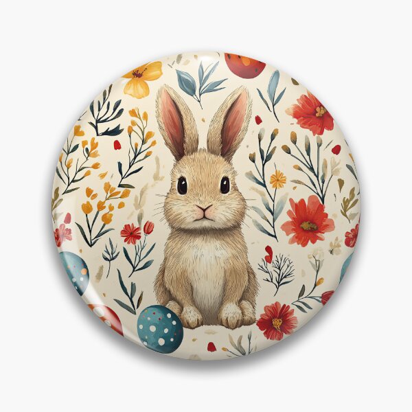 Item preview, Rabbits and eggs with flowers Easter festive Seamless pattern designed and sold by Athena2520.