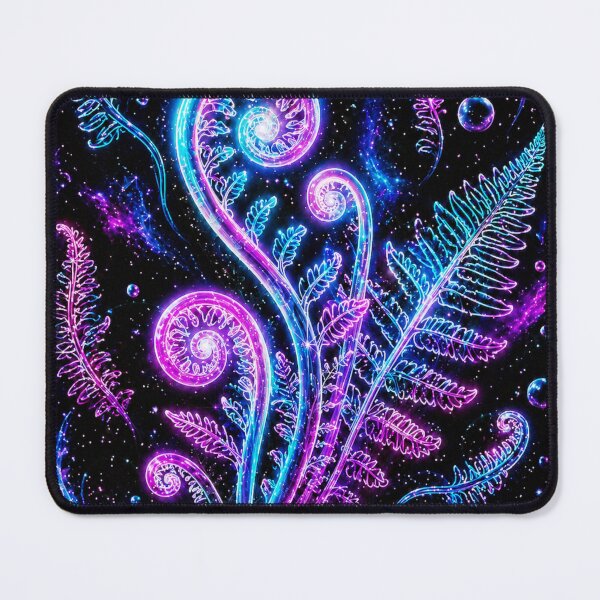 Item preview, Neon Galaxy Fiddlehead Fern | Cosmic Botanical Spiral | Glowing Space Plant | Synthwave Nature Art designed and sold by LuxuryApparels.