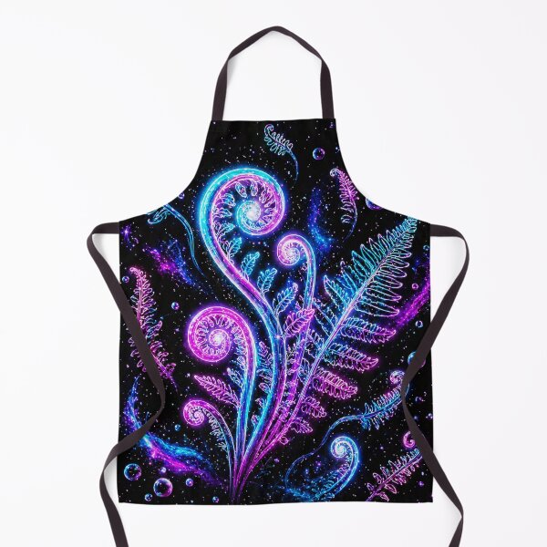 Item preview, Neon Galaxy Fiddlehead Fern | Cosmic Botanical Spiral | Glowing Space Plant | Synthwave Nature Art designed and sold by LuxuryApparels.