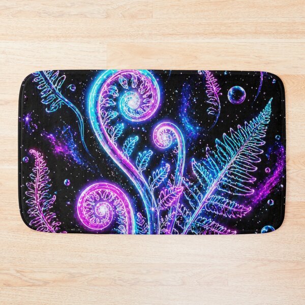 Item preview, Neon Galaxy Fiddlehead Fern | Cosmic Botanical Spiral | Glowing Space Plant | Synthwave Nature Art designed and sold by LuxuryApparels.