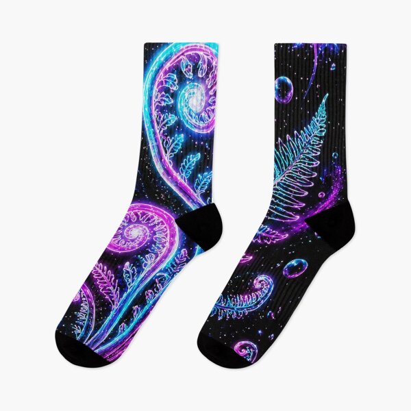 Item preview, Neon Galaxy Fiddlehead Fern | Cosmic Botanical Spiral | Glowing Space Plant | Synthwave Nature Art designed and sold by LuxuryApparels.