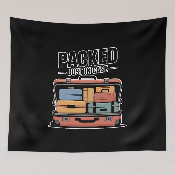 Item preview, Packed Just In Case Funny Travel Shirt Overpacker Vacation Humor Design designed and sold by ImaginedSpace7.