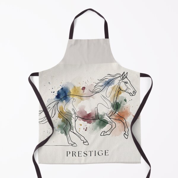 Item preview, Galloping Horse Line Art Watercolor Splash Prestige designed and sold by PixorStudio.