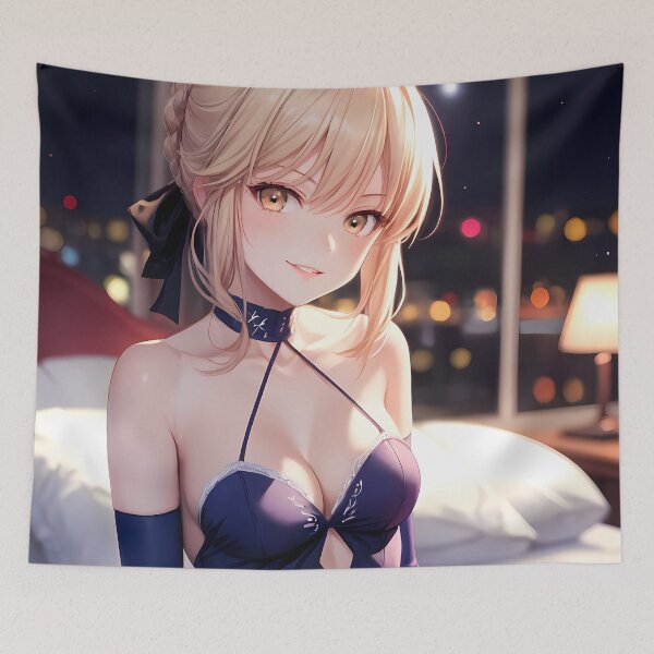 Item preview, Saber Alter Fate Stay Night Midnight Bedroom Elegance designed and sold by SuperTeamCanada.