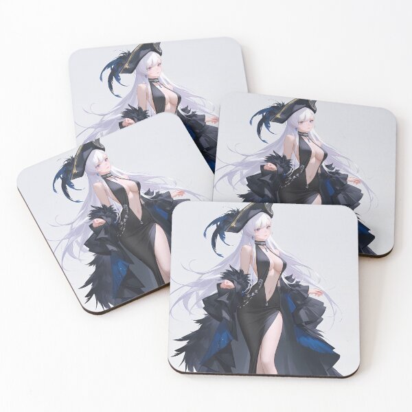 Item preview, Belfast Azur Lane Midnight Feathered Elegance with White Hair designed and sold by SuperTeamCanada.