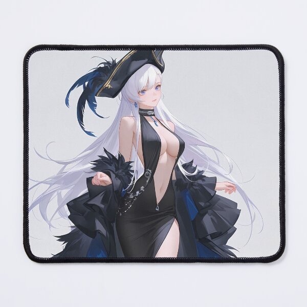 Item preview, Belfast Azur Lane Midnight Feathered Elegance with White Hair designed and sold by SuperTeamCanada.