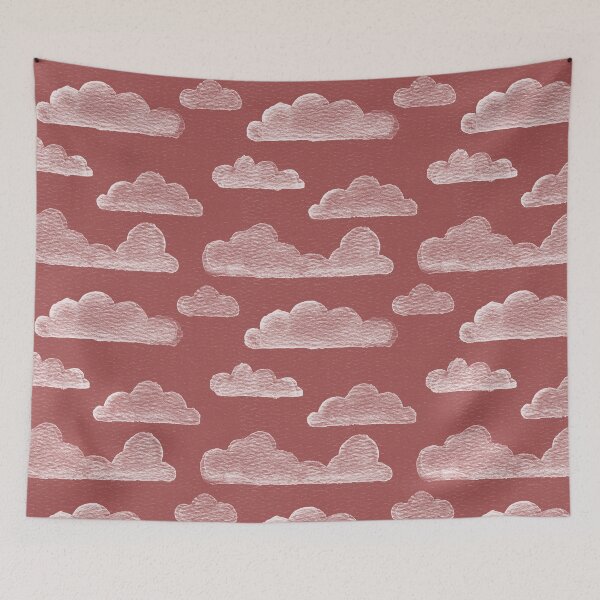 Item preview, Dreamtime Clouds Watercolor Pattern - Ruby + Snow designed and sold by Irene Estelle.