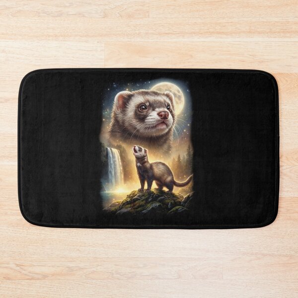 Item preview, Ferret Howling Moon Art Animal Lover designed and sold by DoodleTortle.
