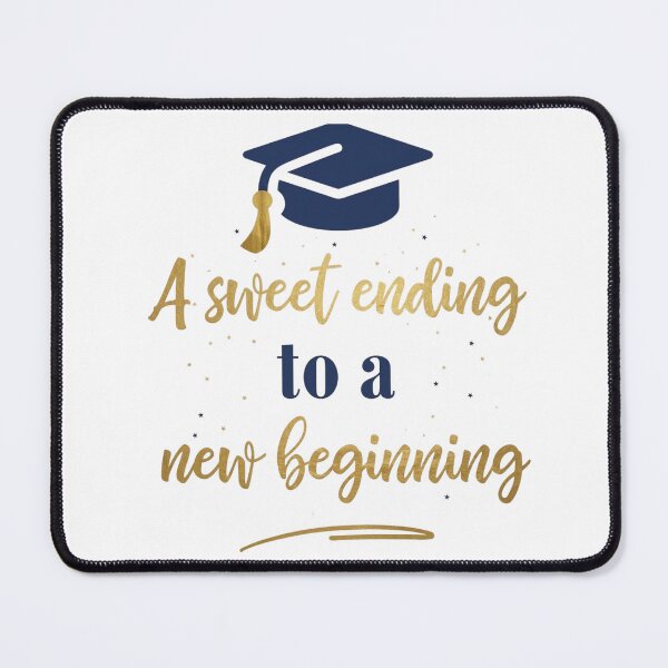 Item preview, ​A Sweet Ending to a New Beginning - Elegant Graduation Gold & Navy designed and sold by Sashka-.