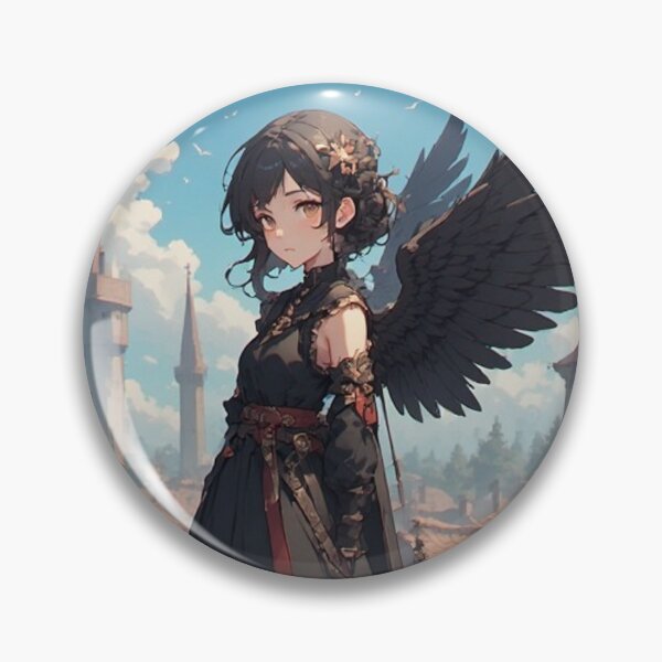 Item preview, Dark angel girl on a rooftop designed and sold by ArtsJulian.