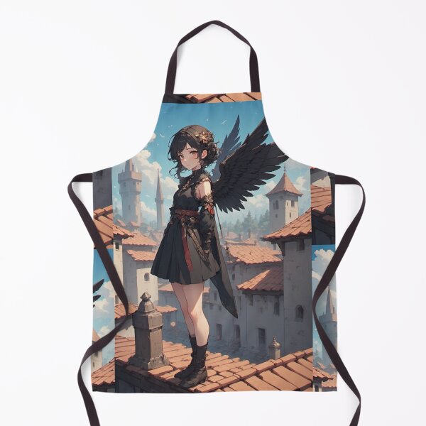 Item preview, Dark angel girl on a rooftop designed and sold by ArtsJulian.