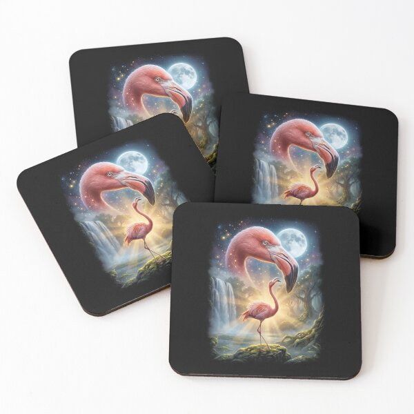 Artikelvorschau, Flamingo heult, Mond, Kunst, Tierliebhaber entworfen und verkauft von DoodleTortle.