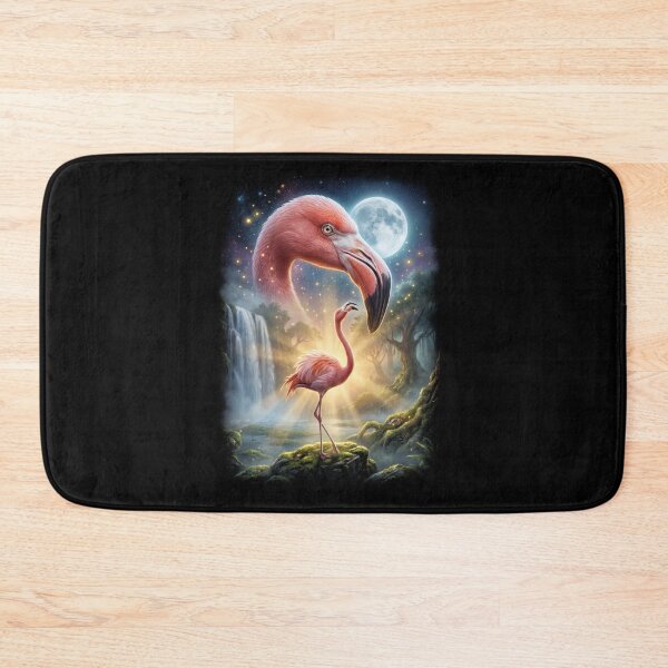 Item preview, Flamingo Howling Moon Art Animal Lover designed and sold by DoodleTortle.