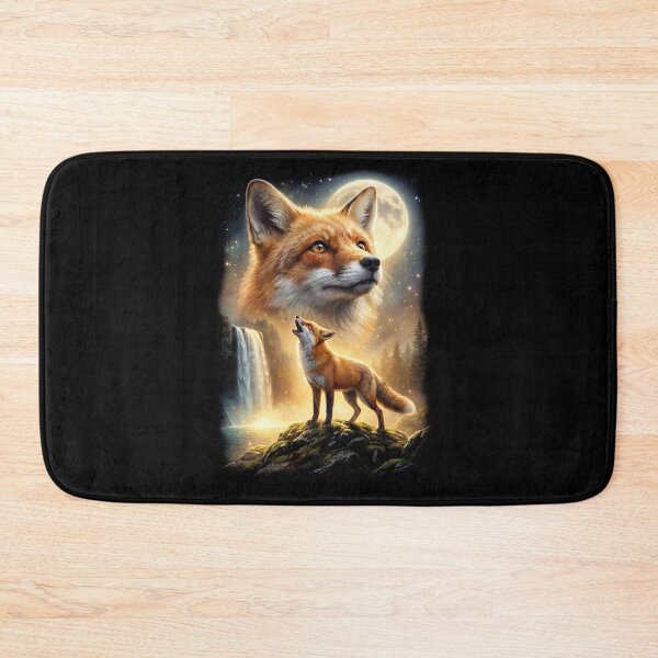 Item preview, Fox Howling Moon Art Animal Lover designed and sold by DoodleTortle.