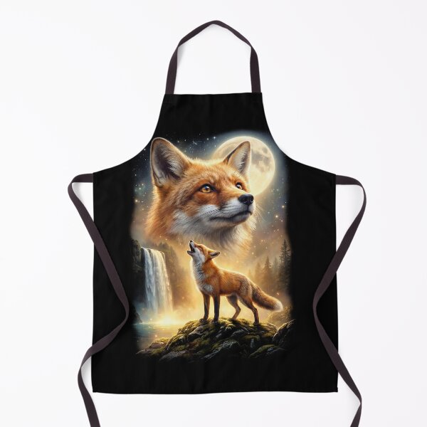 Item preview, Fox Howling Moon Art Animal Lover designed and sold by DoodleTortle.
