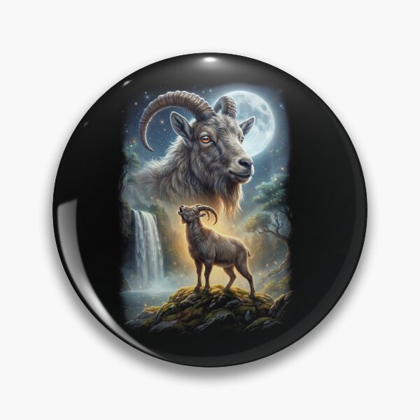Item preview, Goat Howling Moon Art Animal Lover designed and sold by DoodleTortle.