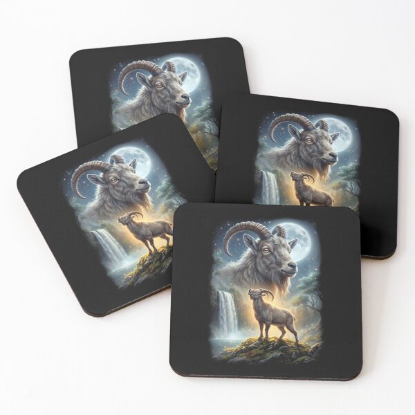 Item preview, Goat Howling Moon Art Animal Lover designed and sold by DoodleTortle.