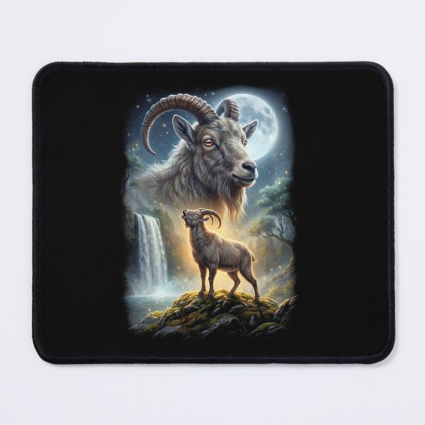 Item preview, Goat Howling Moon Art Animal Lover designed and sold by DoodleTortle.