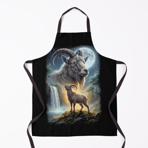 Item preview, Goat Howling Moon Art Animal Lover designed and sold by DoodleTortle.