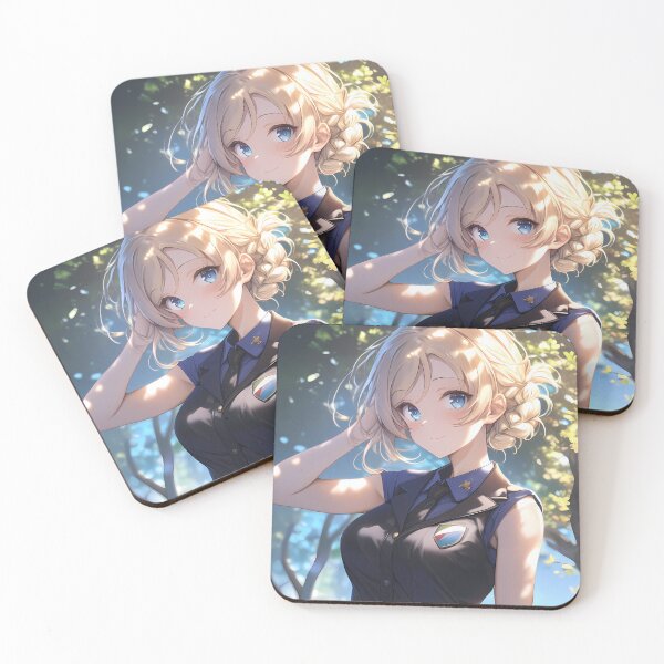 Item preview, Darjeeling Girls Und Panzer Braided Hair Blue Eyes Dappled Light designed and sold by SuperTeamCanada.