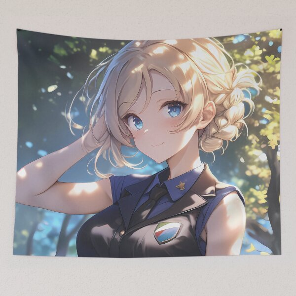 Item preview, Darjeeling Girls Und Panzer Braided Hair Blue Eyes Dappled Light designed and sold by SuperTeamCanada.