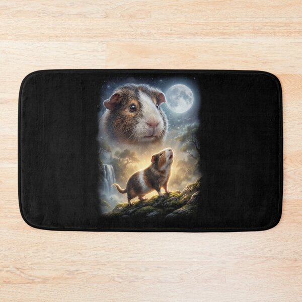 Item preview, Guinea Pig Howling Moon Art Animal Lover designed and sold by DoodleTortle.
