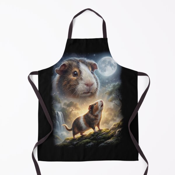 Item preview, Guinea Pig Howling Moon Art Animal Lover designed and sold by DoodleTortle.