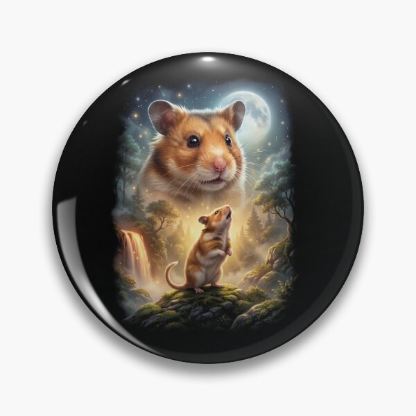 Item preview, Hamster Howling Moon Art Animal Lover designed and sold by DoodleTortle.