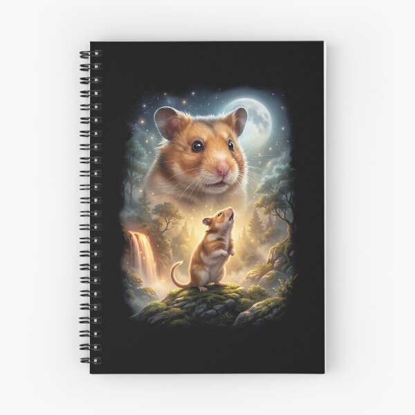 Item preview, Hamster Howling Moon Art Animal Lover designed and sold by DoodleTortle.
