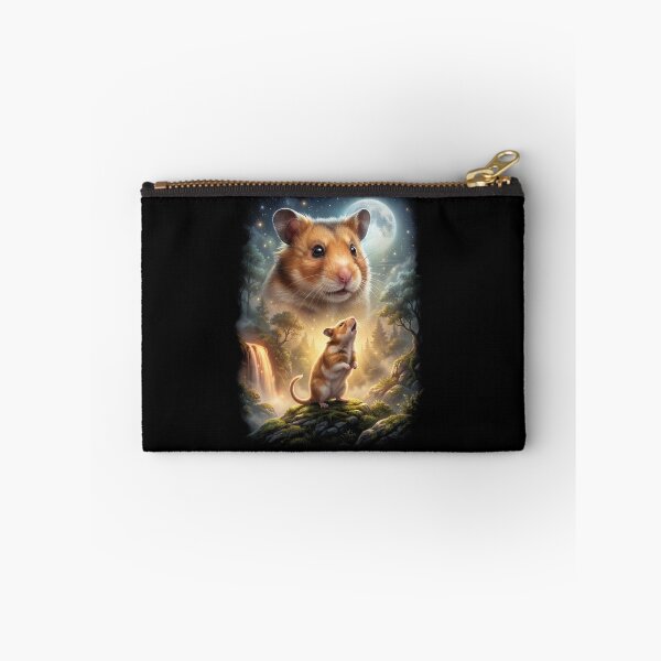 Item preview, Hamster Howling Moon Art Animal Lover designed and sold by DoodleTortle.