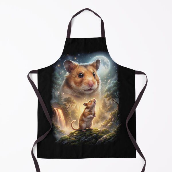 Item preview, Hamster Howling Moon Art Animal Lover designed and sold by DoodleTortle.